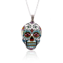 Load image into Gallery viewer, SMJEL Gothic Jewelry Skull Skeleton Necklaces Pendants for Women Punk Pirate Choker Mexican Halloween Gifts Collares
