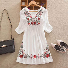 Load image into Gallery viewer, Enchanted Garden Embroidered Tunic Dress
