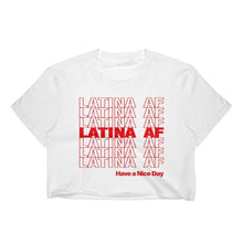 Load image into Gallery viewer, Latina AF Statement Crop Tee
