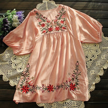 Load image into Gallery viewer, Enchanted Garden Embroidered Tunic Dress
