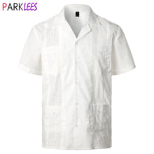 Load image into Gallery viewer, Elegant Embroidered Guayabera Shirts
