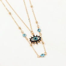 Load image into Gallery viewer, Vintage Fashion Evil Eye Necklace Pendant Clavicle Chain Statement Long Necklace Women Accessory Collares De Moda Bijoux Femme
