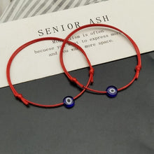 Load image into Gallery viewer, 2 pcs Flat Blue Evil Eye Woven Men Lucky Bracelet Women Adjustable Lucky Black Red String Bracelets Femme New Fashion Jewelry
