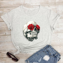 Load image into Gallery viewer, Rose Skull Casual Tee
