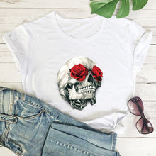 Load image into Gallery viewer, Rose Skull Casual Tee
