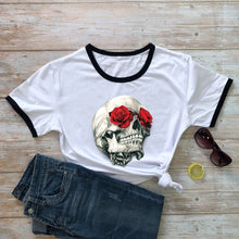 Load image into Gallery viewer, Rose Skull Casual Tee
